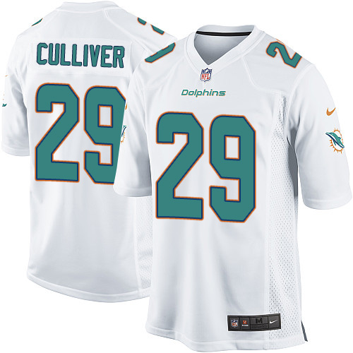Youth Game Chris Culliver Nike Jersey White Road - #29 NFL Miami Dolphins